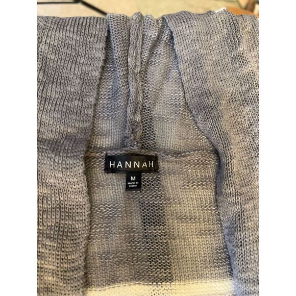 Hannah duster cardigan ￼grey and white - Picture 9 of 9